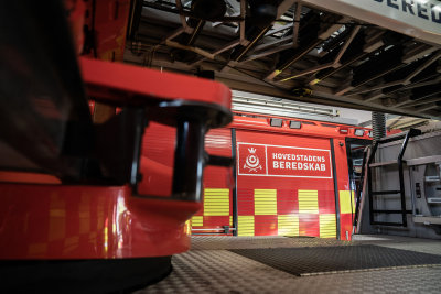 Køretøjer og udstyr fra Hovedstadens Beredskab fotograferet på brandstationen i Glostrup, fredag den 20. november 2020.