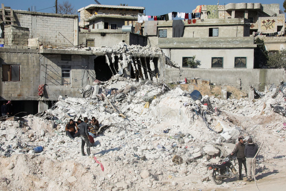 Aftermath of a deadly earthquake in rebel-held town of Harem