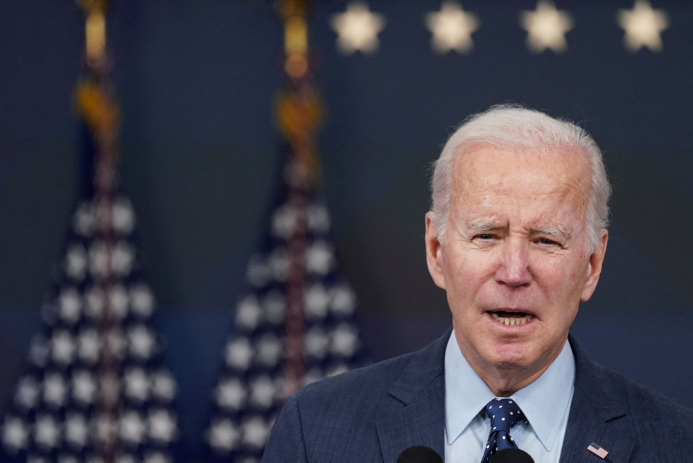 U.S. President Biden speaks about Chinese balloon and unidentified objects during remarks at the White House in Washington