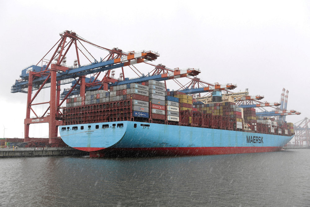 FILE PHOTO: Container ship