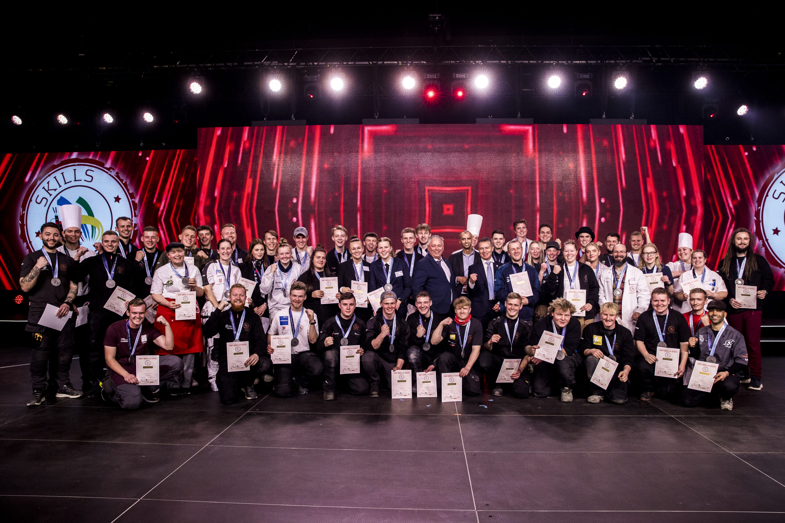 45 nye Danmarksmestre ved DM i Skills 2023. Foto: Lasse Lagoni.