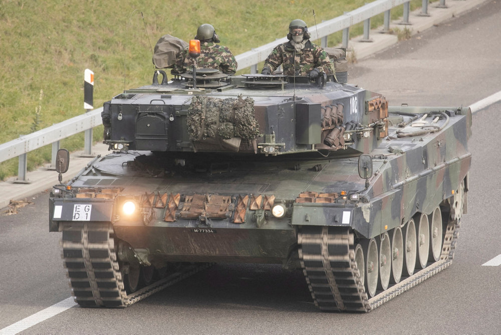 FILE PHOTO: Vehicles of the Swiss Army take part in the military exercise