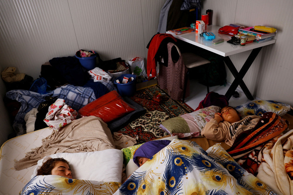 Survivors in the aftermath of the deadly earthquake in Nurdagi