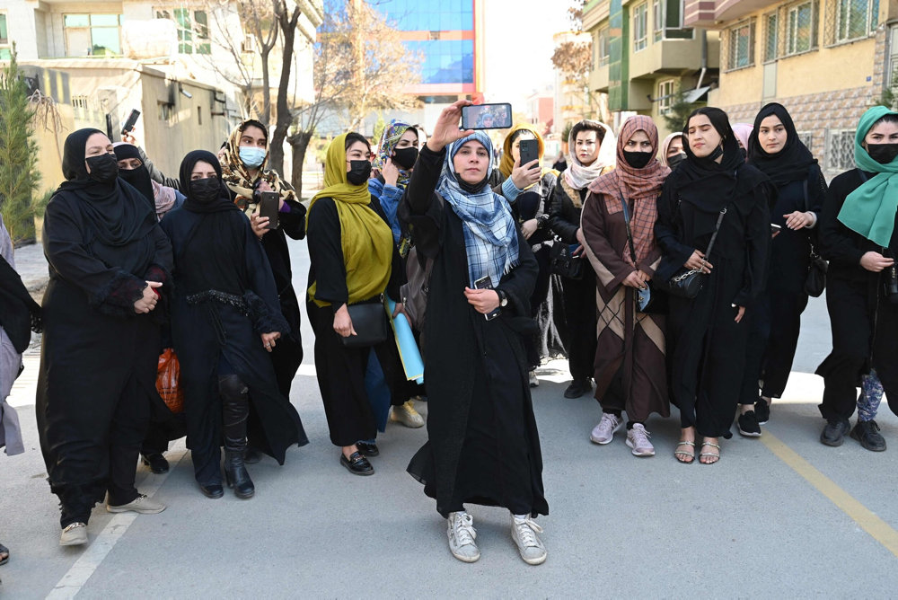 AFGHANISTAN-WOMEN-DAY-PROTEST