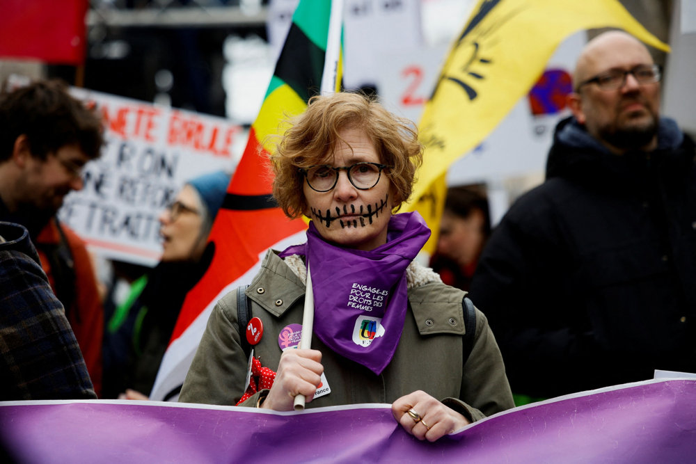 Sixth day of national protest in France against the pension reform