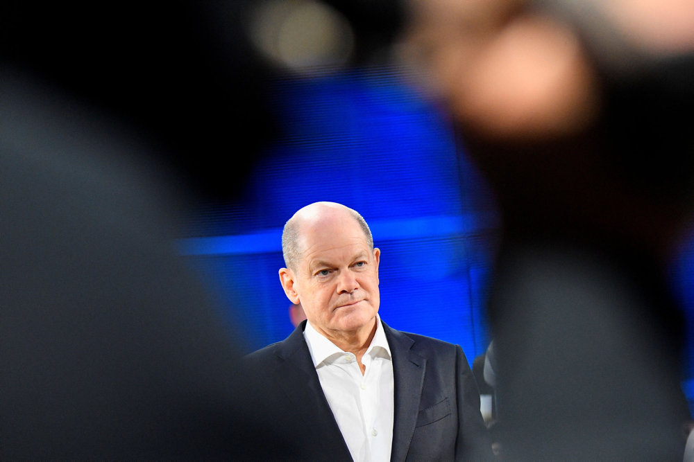 German Chancellor Olaf Scholz holds Chancellor Talks in Cottbus