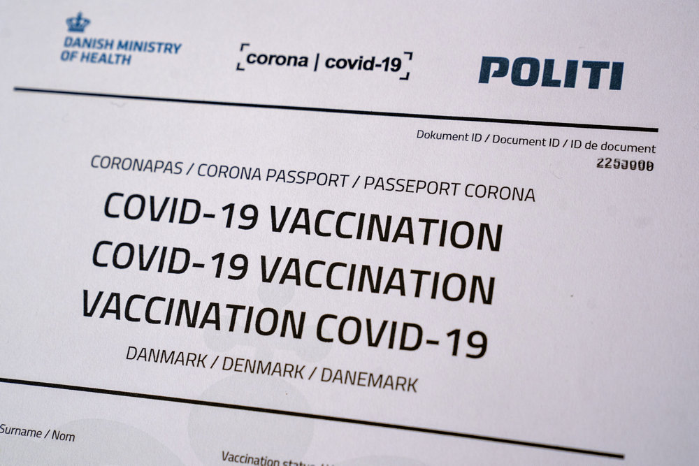 Coronapas, vaccineret pas