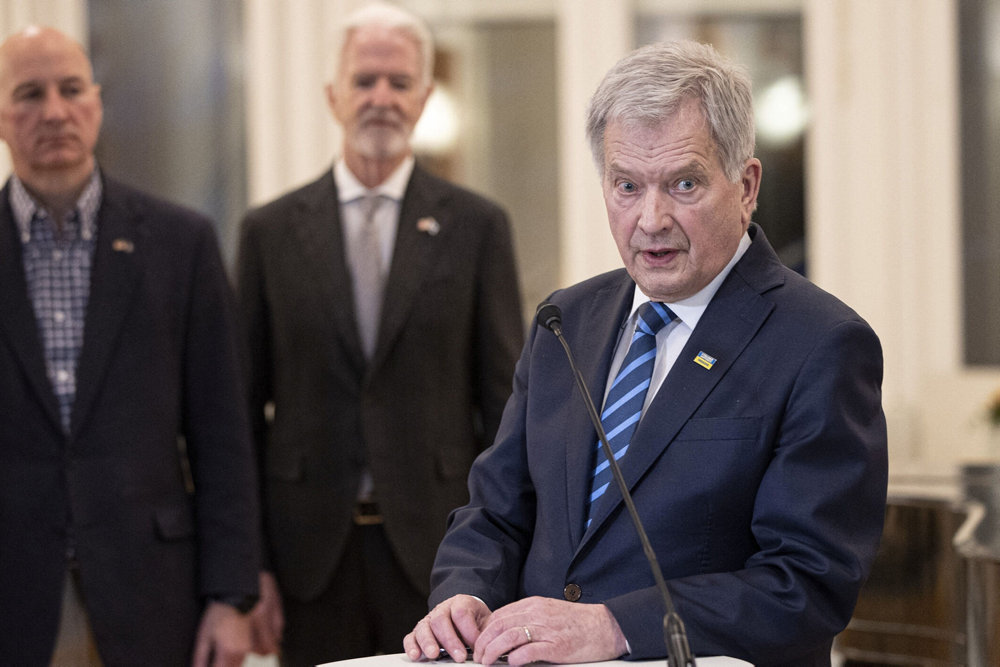 Finnish President Niinisto meets U.S. Senator McConnell in Helsinki