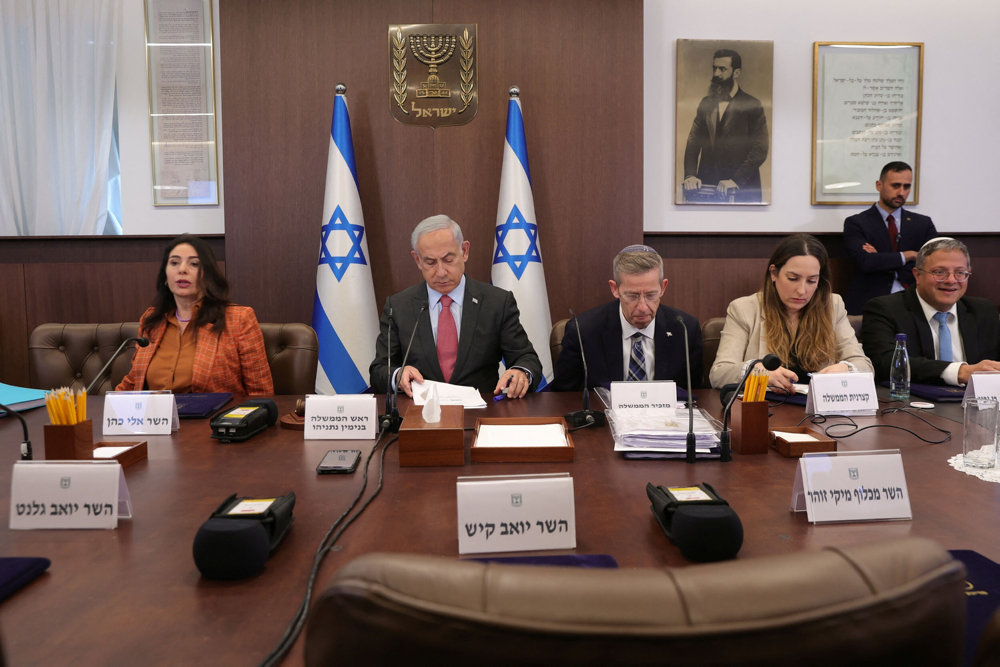 Israel weekly cabinet meeting in Jerusalem