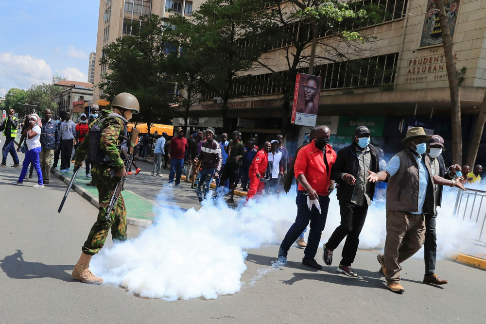 Nationwide protest over cost of living and President William Ruto''s government in Nairobi