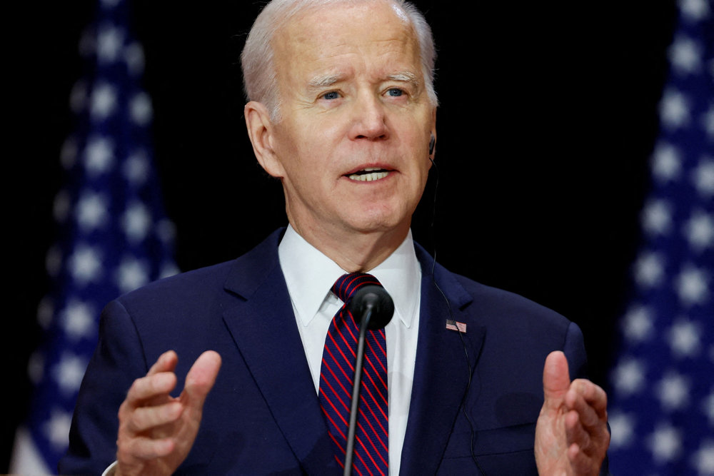 FILE PHOTO: U.S. President Joe Biden and Canadian PM Justin Trudeau hold a news conference, in Ottawa