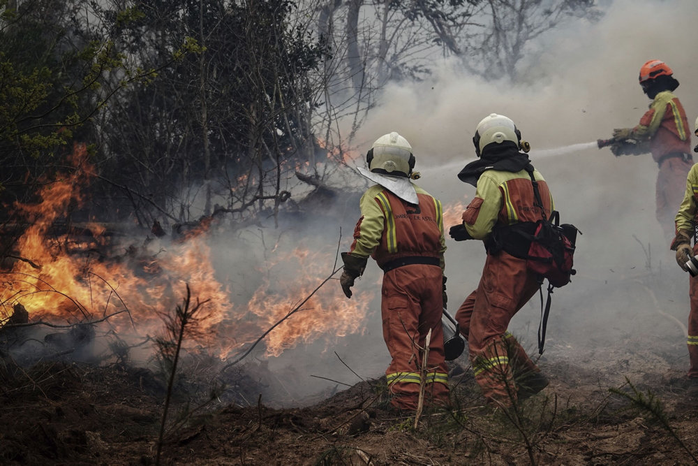 Asturias awaits weather evolution in order to stop the numerous fires