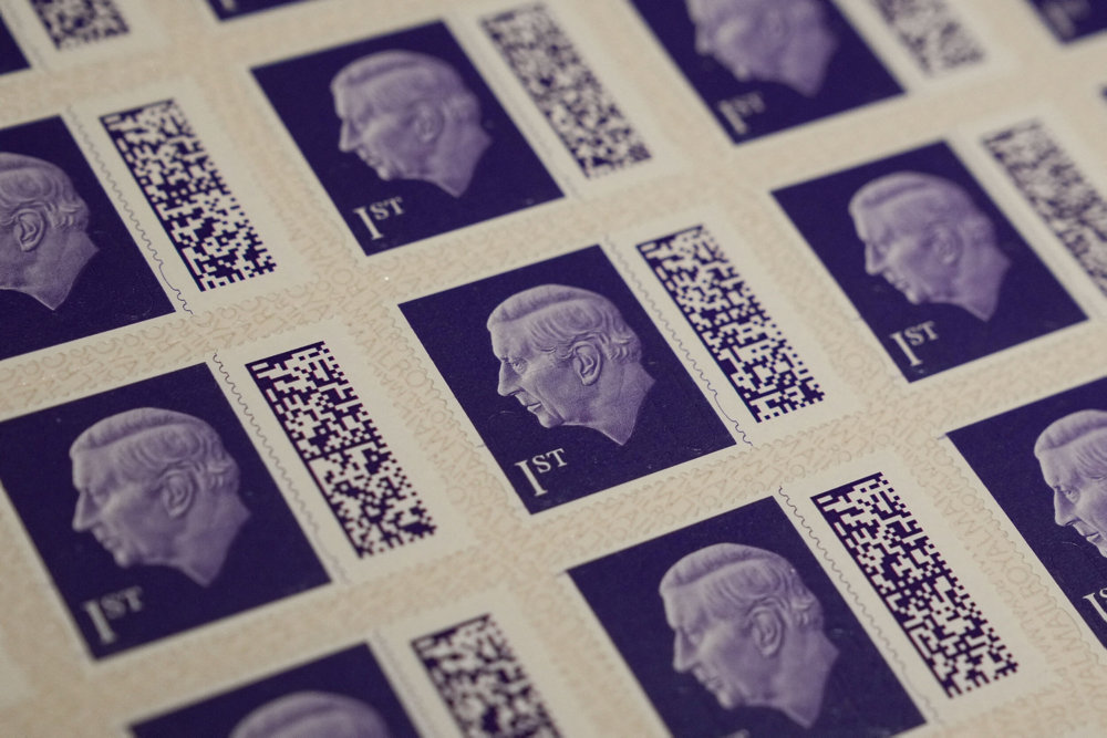 Britain''s Royal Mail presents the new King Charles definitive stamp