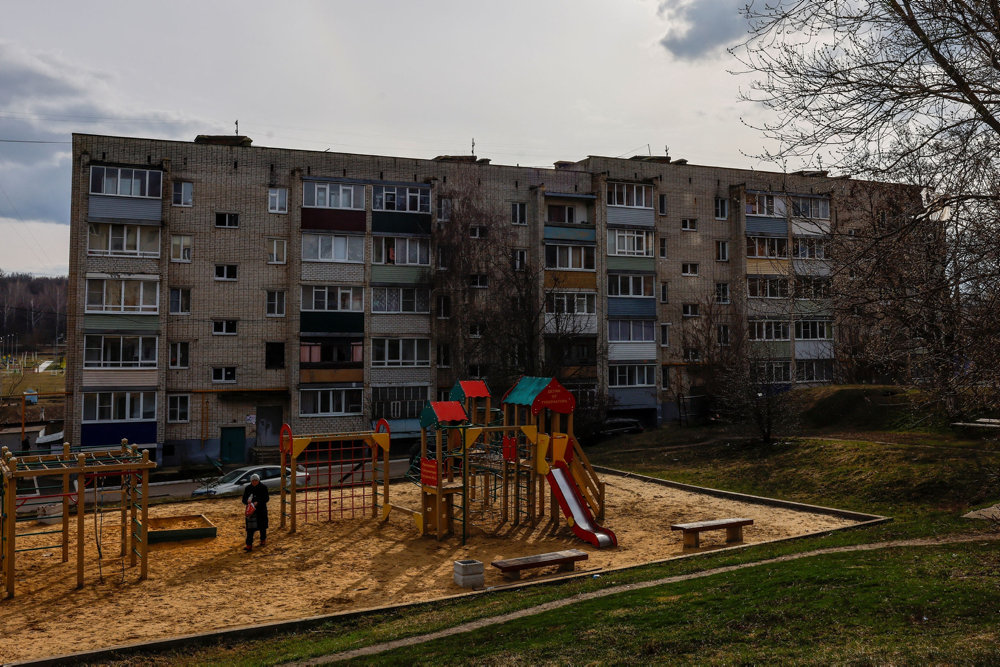 A view shows a house of Alexei Moskalyov accused of discrediting Russian armed forces and his daughter in Yefremov