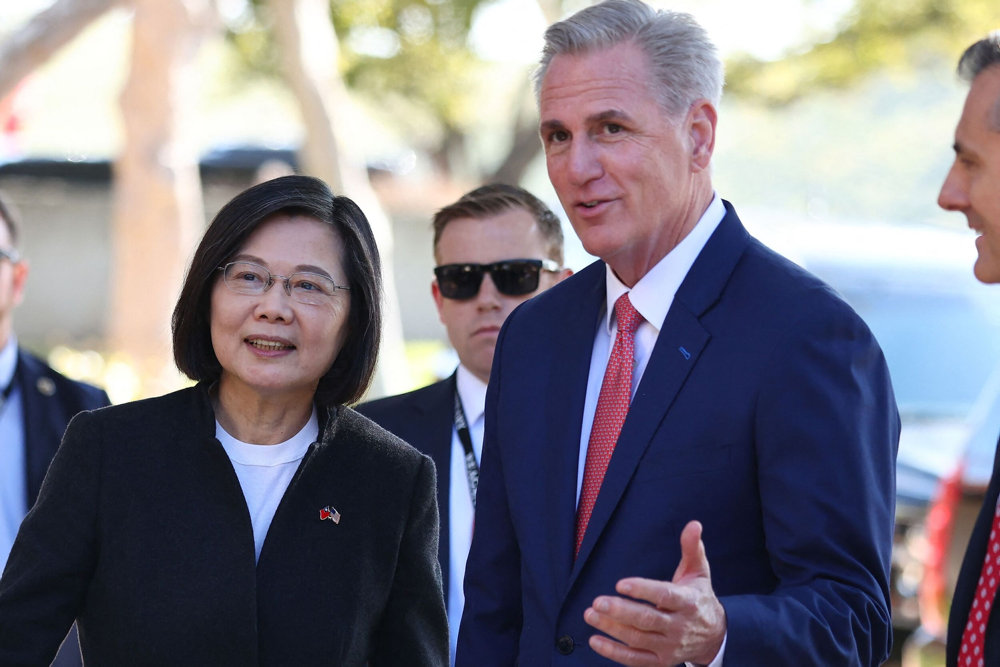 Kevin McCarthy Meets With Taiwanese President Tsai At Reagan Library