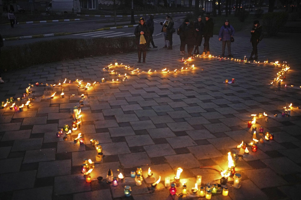 Memorial ceremony for Bucha massacre in Ukraine