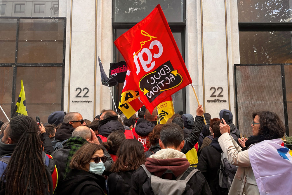 Twelfth day of national strike and protest in France against pension reform