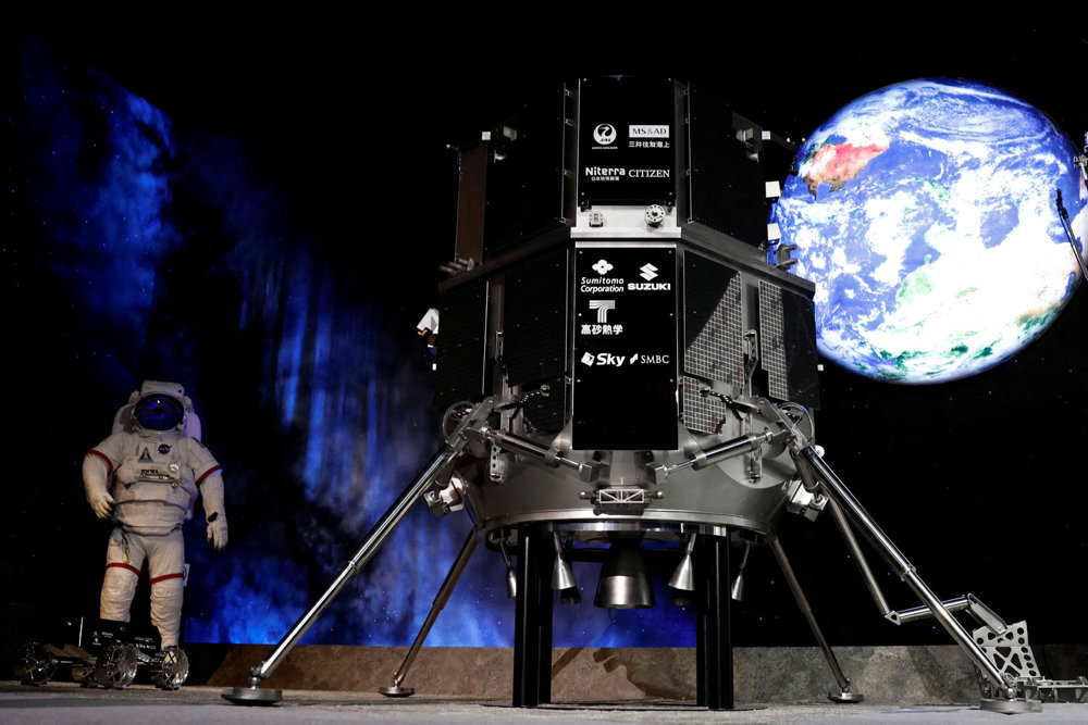 A model of the lander in HAKUTO-R lunar exploration program by