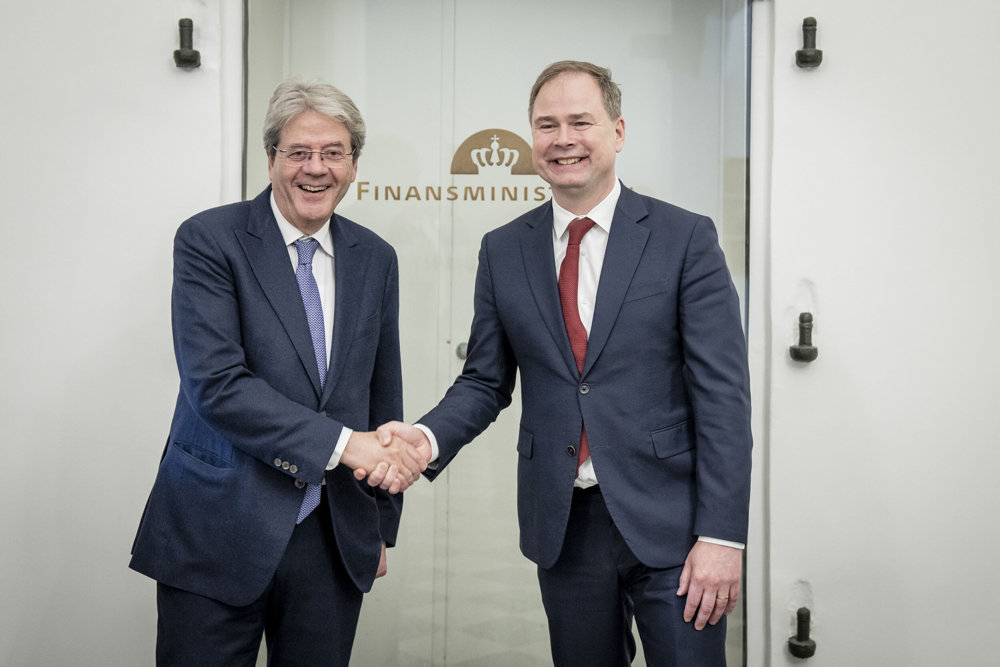 Finansminister Nicolai Wammen mødes med Paolo Gentiloni