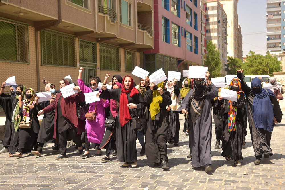AFGHANISTAN-WOMEN-UN-PROTEST