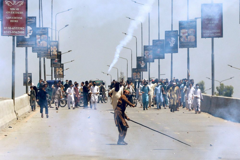 Protests against Pakistan''s former PM Khan''s arrest, in Peshawar