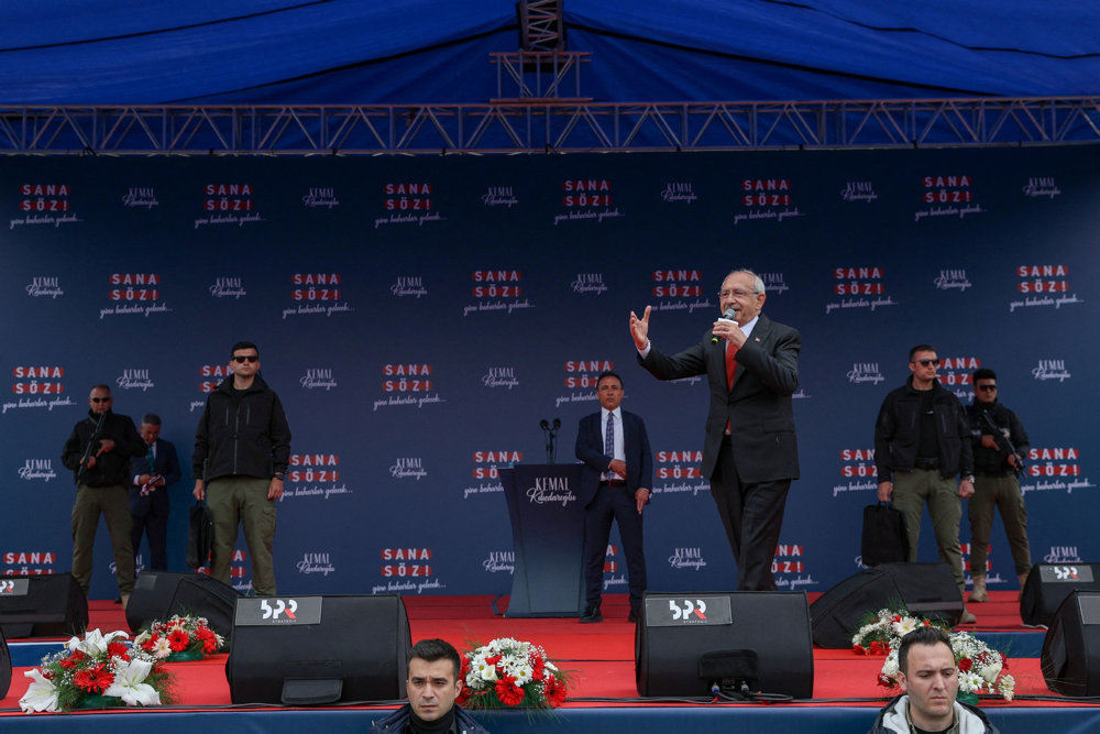 Presidential candidate of Turkey''s main opposition alliance Kilicdaroglu holds an election rally in Samsun