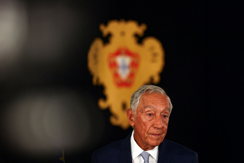 Portugal''s President Marcelo Rebelo de Sousa addresses the nation in Belem Palace, Lisbon