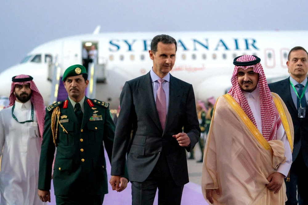 Syria''s President Bashar al-Assad arrives in Jeddah, to attend the Arab League summit