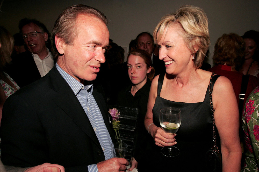 FILE PHOTO: Novelist Martin Amis talks to Tina Brown at the launch of Brown''s book