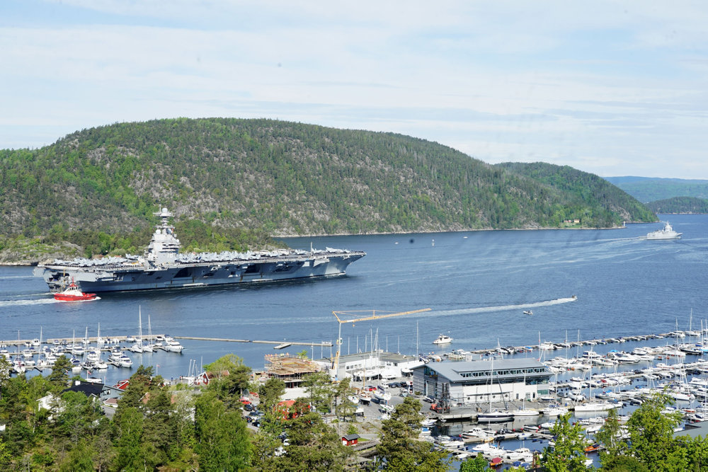 Hangarskipet USS Gerald R. Ford i Oslo