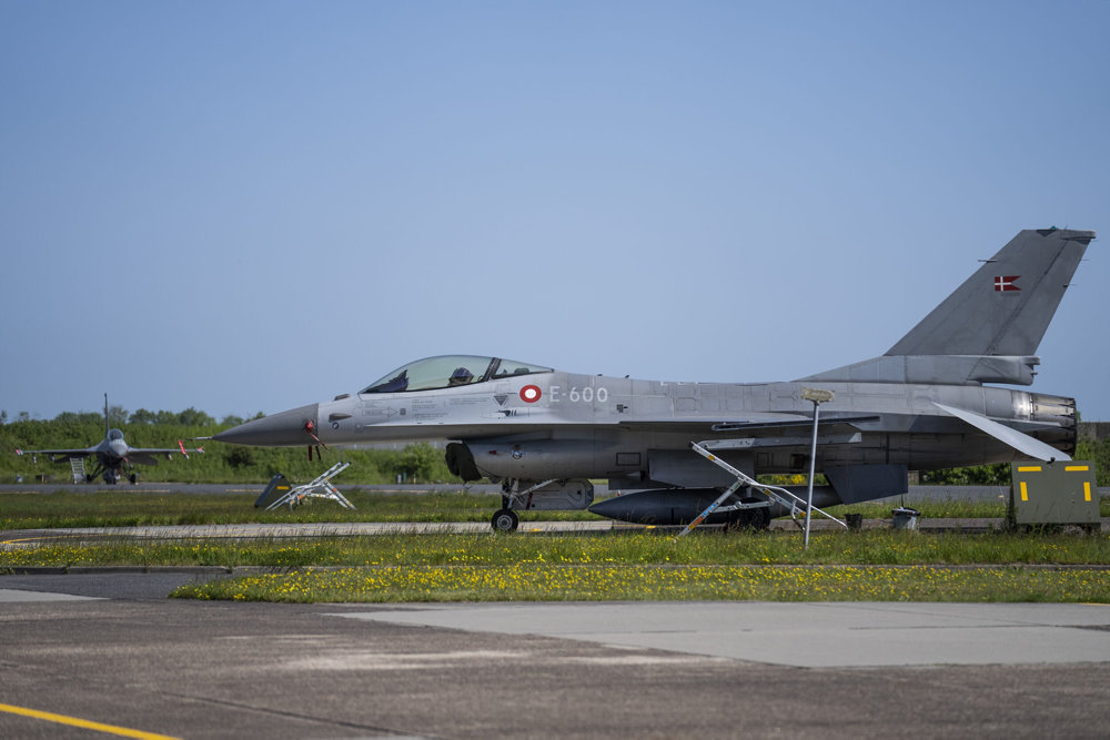 DENMARK F-16 fighter jet at Fighter Wing Skrydstrup