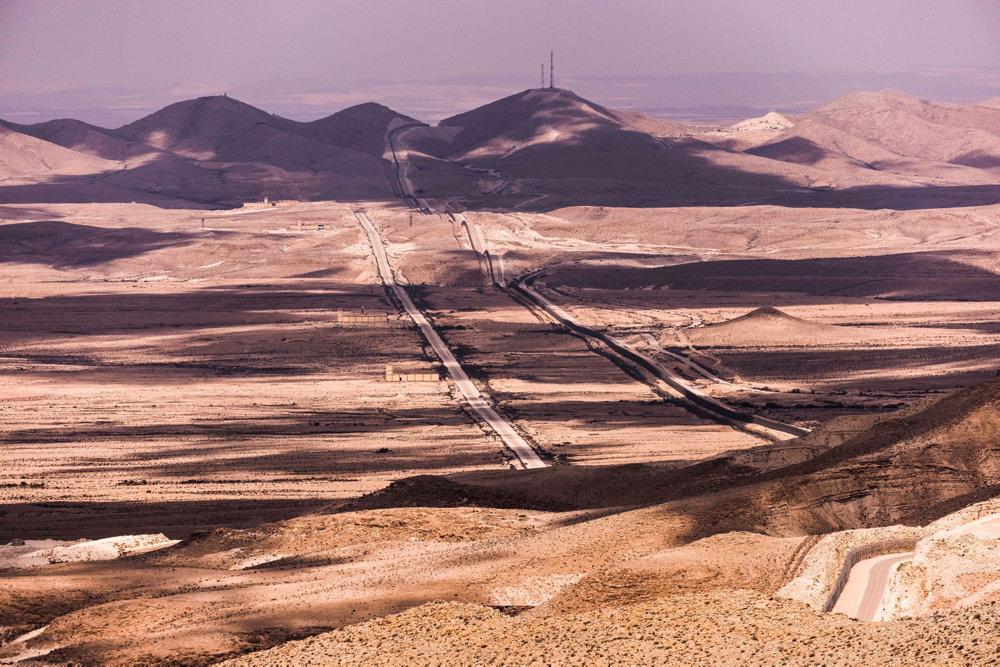 Egyptian military outposts overlook the Israel-Egypt border as seen from southern Israel