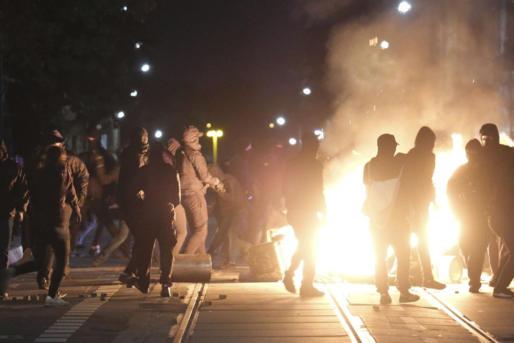 Protests after verdict against Lina E. - Leipzig