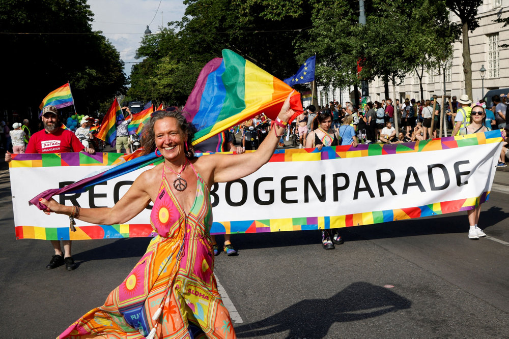 Annual Pride parade in Vienna