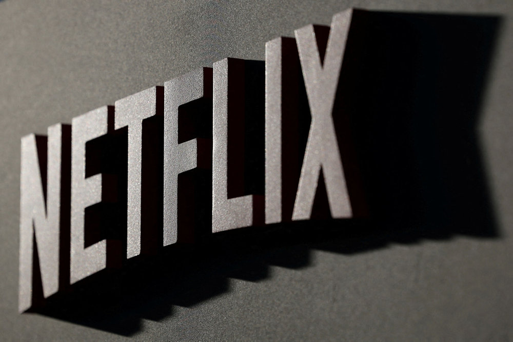 FILE PHOTO: A Netflix logo is pictured in Los Angeles
