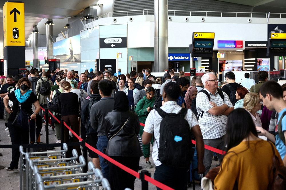 FILE PHOTO: Terminal 2 at Heathrow Airport in London