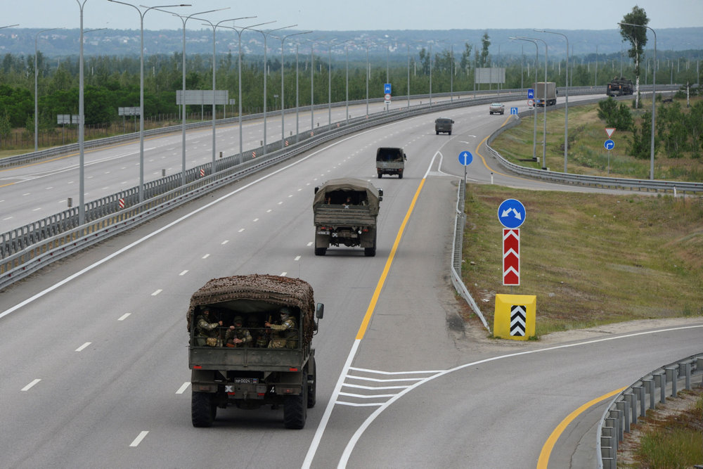 Wagner military column passes Russian city of Voronezh