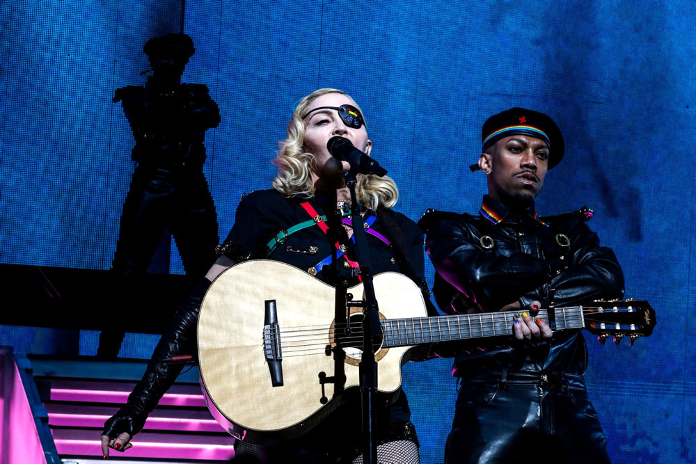 Madonna performs at the 2019 Pride Island concert during New York city Pride in New York City