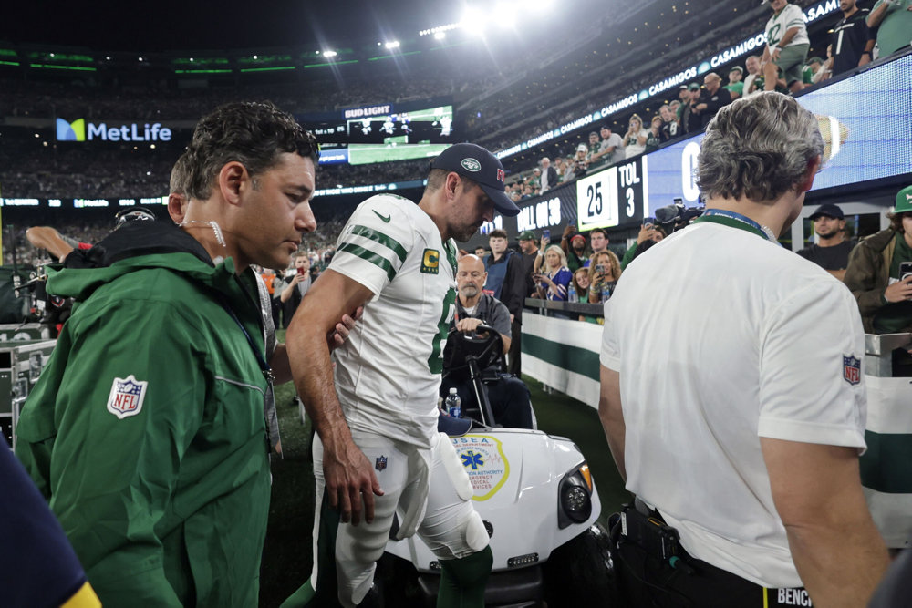 Jets Rodgers Achilles Football