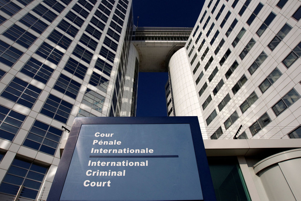 FILE PHOTO: The entrance of the ICC is seen in The Hague