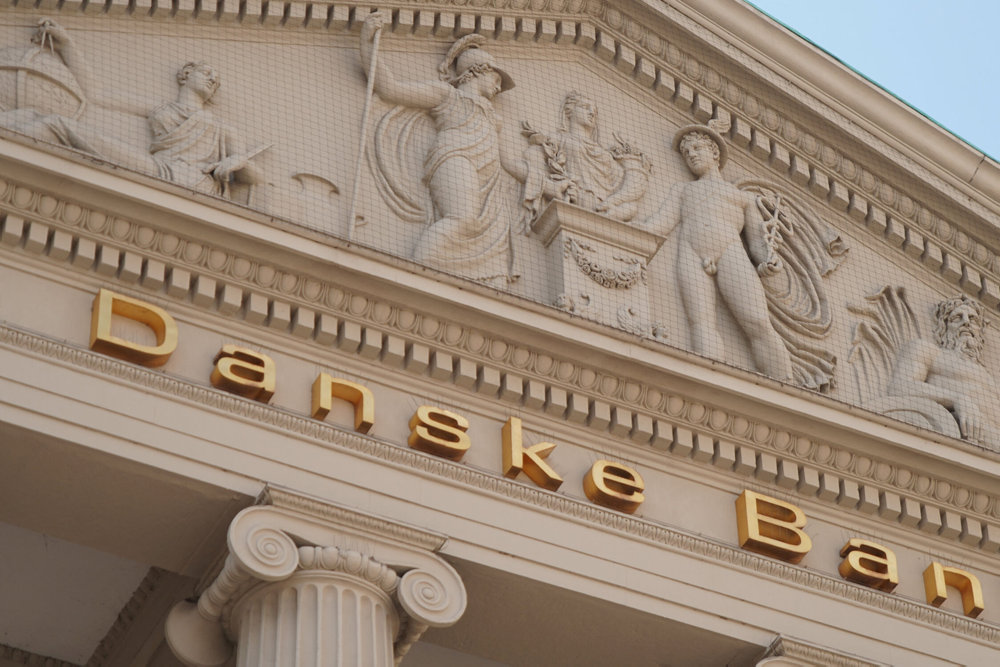 A view of the head office of Danske Bank in Copenhagen