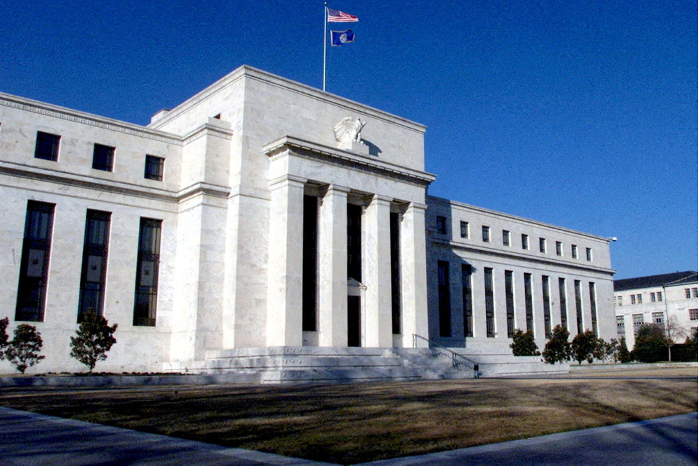 FILE PHOTO: The U.S. Federal Reserve building in Washington, D.C.