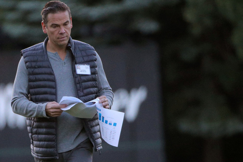 FILE PHOTO: Lachlan Murdoch, co-chairman and chief executive officer of Fox Corp., attends the annual Allen and Co. Sun Valley media conference in Sun Valley, Idaho