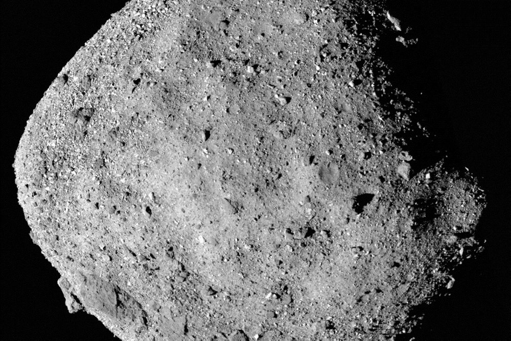 FILE PHOTO: NASA handout of a mosaic image of asteroid Bennu composed of 12 PolyCam images