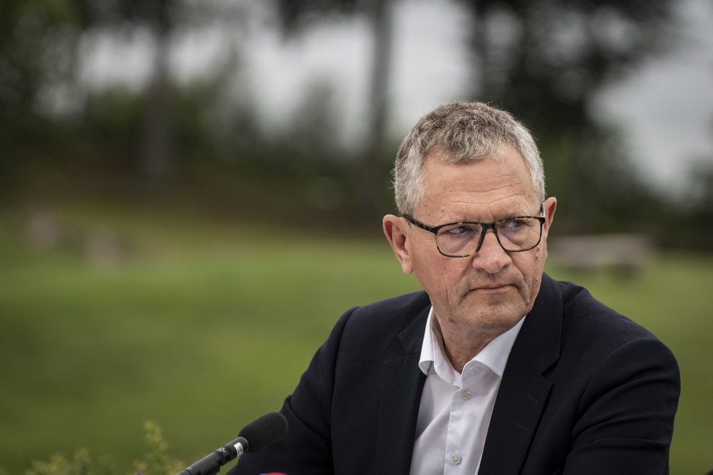 Moderaterne holder pressemøde ved sommergruppemøde