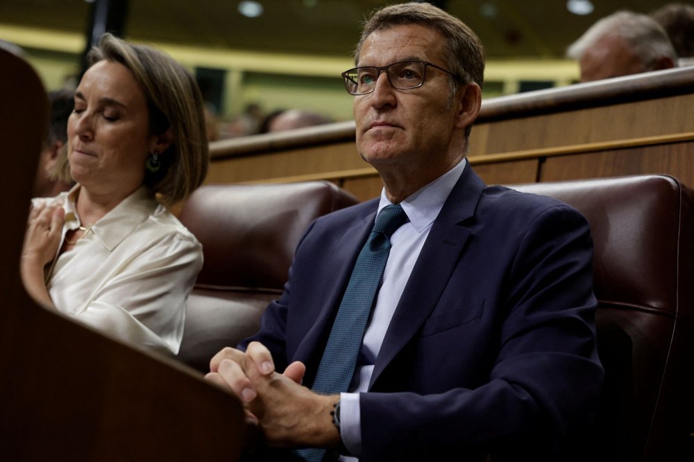 An investiture plenary session is held at the Spanish parliament, in Madrid