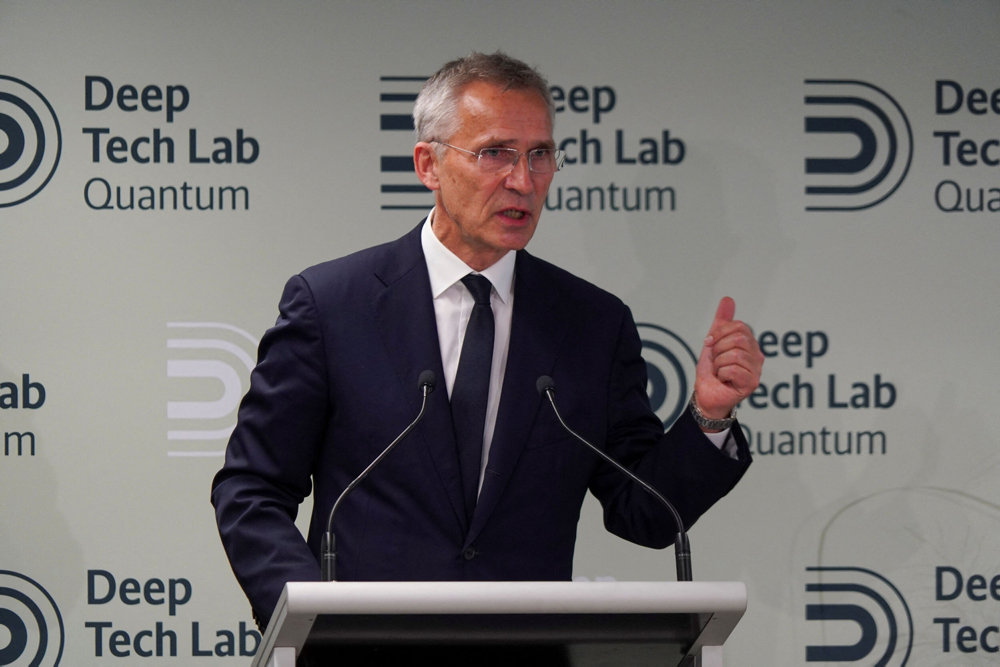 Secretary General of NATO Jens Stoltenberg attends the inauguration of the Deep Tech Lab - Quantum in Copenhagen