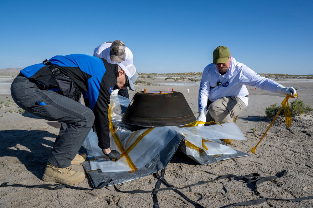 FILE PHOTO: The return capsule containing a sample collected from the asteroid Bennu by NASA''s OSIRIS-REx spacecraft