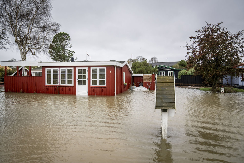 Sønderjylland. Sommerhusområder står under vand