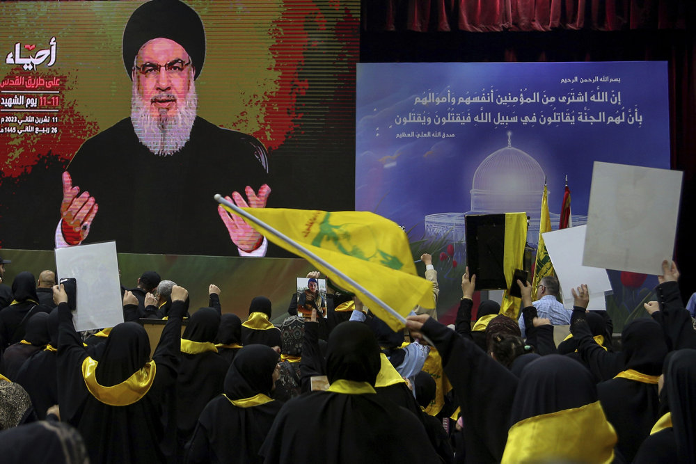 Hezbollah leader Hassan Nasrallah speech in Lebanon
